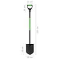 Miniatyrbillede 6 af 7: vidaXL Gartnerspade spids D-greb stål