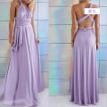 Miniatyrbillede 1 af 6: Flere slid-resistente Cross Backless Sexet Bandage One-Piece Kjole damp Kjole Purple L