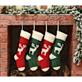 Miniatyrbild 2 av 5: Julstrumpor, Stickade Renmönster Xmas Strumpor Strumpa