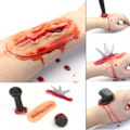 Miniatyrbild 3 av 11: Halloween Bloody Scars Patch Set Zombie-tema Fest Fotorekvisita Dekormaterial för Halloween Flickor Pojkar Makeup Party Hidden wound - A
