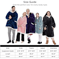 Miniatyrbillede 5 af 6: Bærbar fleece-hættetrøje - Sherpa Fleece-hættetrøje til voksne