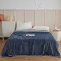 Miniatyrbillede 5 af 7: Pure-Color Hvedeaks Mønster Plys Tæppe Foldbart Hold Varmt Hyggeligt Tæppe Til Sovesofa Red 100*120cm