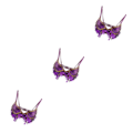 Miniatyrbilde 3 av 5: 1/2/3 Magdans Perlebesatt BH Paljetter Topp Sexy Dansende Sanger Purple 36 Size 3PCS