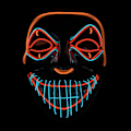 Miniatyrbillede 5 af 8: Color Led - Musik Speed ​​Led Maske - Halloween Led Maske - Led Royal blue+orange+red