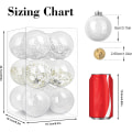 Miniatyrbilde 3 av 5: 80MM/3,15\" klare julekuler pyntegjenstander, 12 stk splintsikker plast