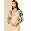 Miniatyrbild 3 av 5: Allegra K Kvinnor S Paljettjacka Långärmad Öppen Front Cropped Cardigan Bolero Shrug Multi Color Medium