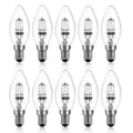 42w E14 C35 Dimbar Halogenlampa Ac 220-240v Varmvit 2700k E14 Transparent Halogenljus (10st)