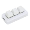 Miniatyrbillede 4 af 5: Hvid Mini 3-tasters tastatur ABS Bluetooth-modtager USB Behagelig håndfølelse Programmering LED Gaming-tastatur til hjemmet