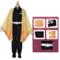 Miniatyrbilde 5 av 10: Halloween Demon Slayer Cosplay Kostyme Antrekk Party Dress Up D 160cm