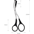 Miniatyrbillede 2 af 5: 2 ST Øjenbrynstrimmersaks med kam Øjenvippeformende Cutter Shaper Beauty Tool (sort)