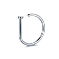 Miniatyrbild 4 av 5: Titanium 20g D Shape Nose Hoop Nose Stud