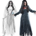 Miniatyrbild 1 av 5: Kvinnors spökbrud Halloween Cosplay Kostym Finklänning black L