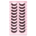 Miniatyrbild 1 av 11: 10 Par Mink Ögonfransar 3D Mink Fransar Tjocka Handgjorda Helremsa Fransar Grymhetsfria Mink Fransar Lösögonfransar Makeup C