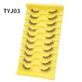 Miniatyrbild 7 av 11: 10 par halvfransar med tydliga band Wispy ögonfransar Naturligt utseende 3-fransar Korta Cat-Eye-fransar falska-ögonfransar D