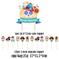 Miniatyrbild 11 av 11: 2-PACK Mexikansk Day of the Dead Animal Skull Ballong Flagga Flagga Day of the Dead Dekorationstillbehör för Halloweenfest 10 red