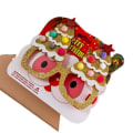 Miniatyrbilde 2 av 3: Julebrilleinnfatning Juledekorasjon rekvisitter Red 2Pcs