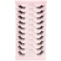 Miniatyrbild 1 av 11: Halvfransar Naturligt utseende Wispy Cat-Eye Fransar 3D lösögonfransar Fluffiga-Mjuka 10 Par syntetiska fibrer falska fransar set 5