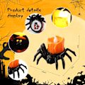 Miniatyrbilde 2 av 5: Halloween lys telys med edderkoppdesign