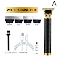Miniatyrbild 1 av 11: Elektrisk Hårklippare Trimmer USB Uppladdningsbar Razor Clipper Sha black 1 set