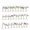 Miniatyrbild 1 av 4: Metallspinnare Fiskedrag Havsöring Gädda Lax Bass Tackle Box Kit 30st gul yellow