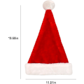 Miniatyrbillede 4 af 5: Premium hatte (4-pak), plys rød fløjl julehatte med hvide manchetter