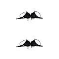 Miniatyrbilde 1 av 5: 1/2/3 Magdans Perlebesatt BH Paljetter Topp Sexy Dansende Sanger Black 36 Size 2PCS