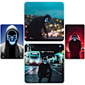 Pikkukuva 2 / 5: Halloween-naamio LED, pääkallonaamio, vaaraton LED-naamio 3 salamalla