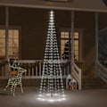 Miniatyrbilde 10 av 10: vidaXL Juletre for flaggstang kaldhvit 310 LED-er 300 cm