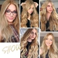 Miniatyrbild 2 av 5: Lång blond peruk för kvinnor - naturligt vågigt hår i mitten