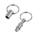 Miniatyrbild 3 av 5: 12-pack nyckelring med snabbkoppling och dubbel delad ring, bulk, avtagbar, silver