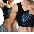 Miniatyrbillede 1 af 8: Sweat Shaper Saunavest Mænd Kvinder Termisk Kropsslankende Undertrøje Korset Fedtforbrænding Men S-M