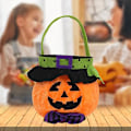 Pikkukuva 4 / 5: Lasten Halloween Kurpitsa Karkkipussit 5 kpl Kurpitsapussit Lahjapussit Karkki vai kepponen -pussit Halloween-juhlapalvelukset Kurpitsanpidike
