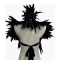 Miniatyrbild 3 av 5: Gotisk viktoriansk Naturlig Fjäder Sling Axelrem Halloween Party Feather Tie Kappa