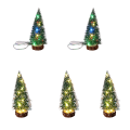 Miniatyrbild 2 av 5: Mini julgran 15/20/25 CM Xmas Trees skrivbordsdekoration Warm Lamp 15cm