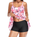 Miniatyrbild 2 av 5: Dam Oversize Tankini Tropical Linne & Shorts Summer Beach A M
