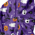 Miniatyrbilde 4 av 6: Stripete bukser for barn Halloween langbukse Purple 140cm