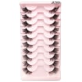 Miniatyrbild 7 av 11: Halvfransar Naturligt utseende Wispy Cat-Eye Fransar 3D lösögonfransar Fluffiga-Mjuka 10 Par syntetiska fibrer falska fransar set 2