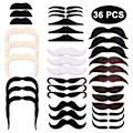 Miniatyrbild 1 av 6: 36-delar självhäftande mustasch klibbiga skägg som en perfekt 36pcs