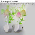 Miniatyrbild 1 av 6: 2-pack LED Sensor Nattljus Plug-in NightLight Färgbyte