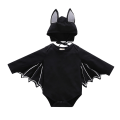 Miniatyrbillede 2 af 4: Halloween barn Baby Bat Sleeve Onesie Cosplay Party Kostume black 70cm