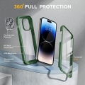 Miniatyrbild 2 av 8: Miracase Glass Series Designad för iPhone 14 Pro Max Case 6,7 tum, [2023 Upgrade] Bumper Case med inbyggd 9H härdat glas Scr Acacia Green