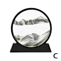 Miniatyrbild 1 av 11: CZQIKEDA Moving Sand Art Picture Sandscapes, 3D Dynamic Round San black One-size