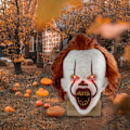 Miniatyrbild 5 av 10: Halloween Mask Skrämmande Pennywise Skrämmande clown Helansikte Skräckkostym Fest Semester Cosplay Dekoration Rekvisita Vuxen