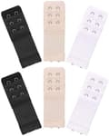 Miniatyrbild 2 av 7: 3-pack BH-förlängare - Svart, Vit, Beige - 2 krokar multicolor
