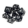 Miniatyrbild 1 av 11: 7 st DND-polyedriska tärningar RPG-tärningar för fängelsehålor-och-drakar, Pathfinder-MTG, D&D-rollspel, set White