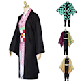 Miniatyrbilde 2 av 10: Halloween Demon Slayer Cosplay Kostyme Antrekk Party Dress Up D 130cm