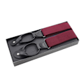Miniatyrbillede 1 af 5: Unisex elastiske seler til mænd Justerbar bukseknap Wine red