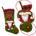 Miniatyrbilde 3 av 5: Julestrømpe, 3D Xmas-strømper for peishenging style 1