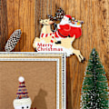 Miniatyrbild 3 av 11: Jul Dörrkarm Dekoration Santa Älg Trä Dörr Hörnskylt Ornament Juldekorationer 2024 Nyårspresenter null - C