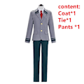 Miniatyrbillede 1 af 5: Anime My Hero Academia Midoriya Izuku Bakugou Katsuki Cosplay Kostume Ochaco Uraraka Boku no Hero Academia Halloween Uniform Sæt A2 L A1 XL